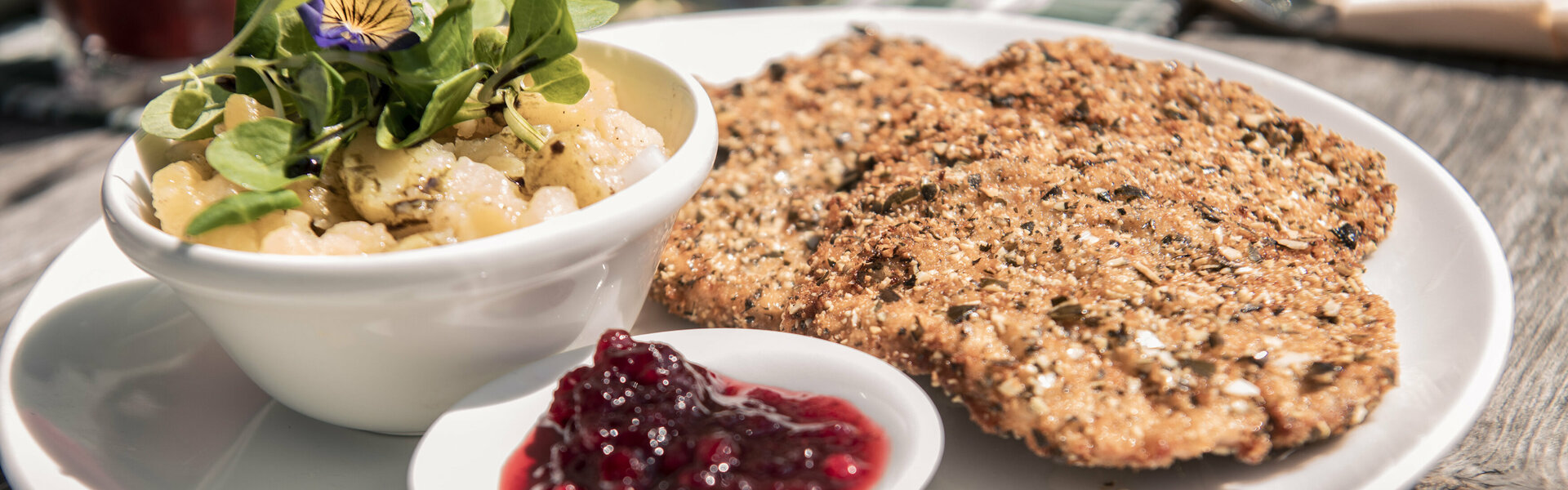 Schnitzel auf der Tulfeinalm